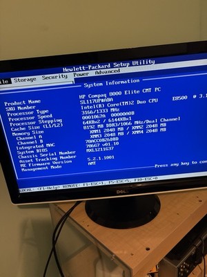 Hp Compaq Elite 8000 CMT INTEL CORE DOU E8500 4gb Ram No Os And No Hard Drive