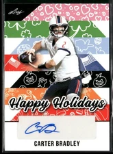2025 Leaf Holidays #BA-CB2 Carter Bradley Happy Holidays AUTO