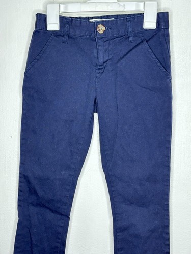 Old Navy Khaki Pants Boys Size 10 Navy Straight Leg Adjustable Waist Chino - Picture 2 of 4