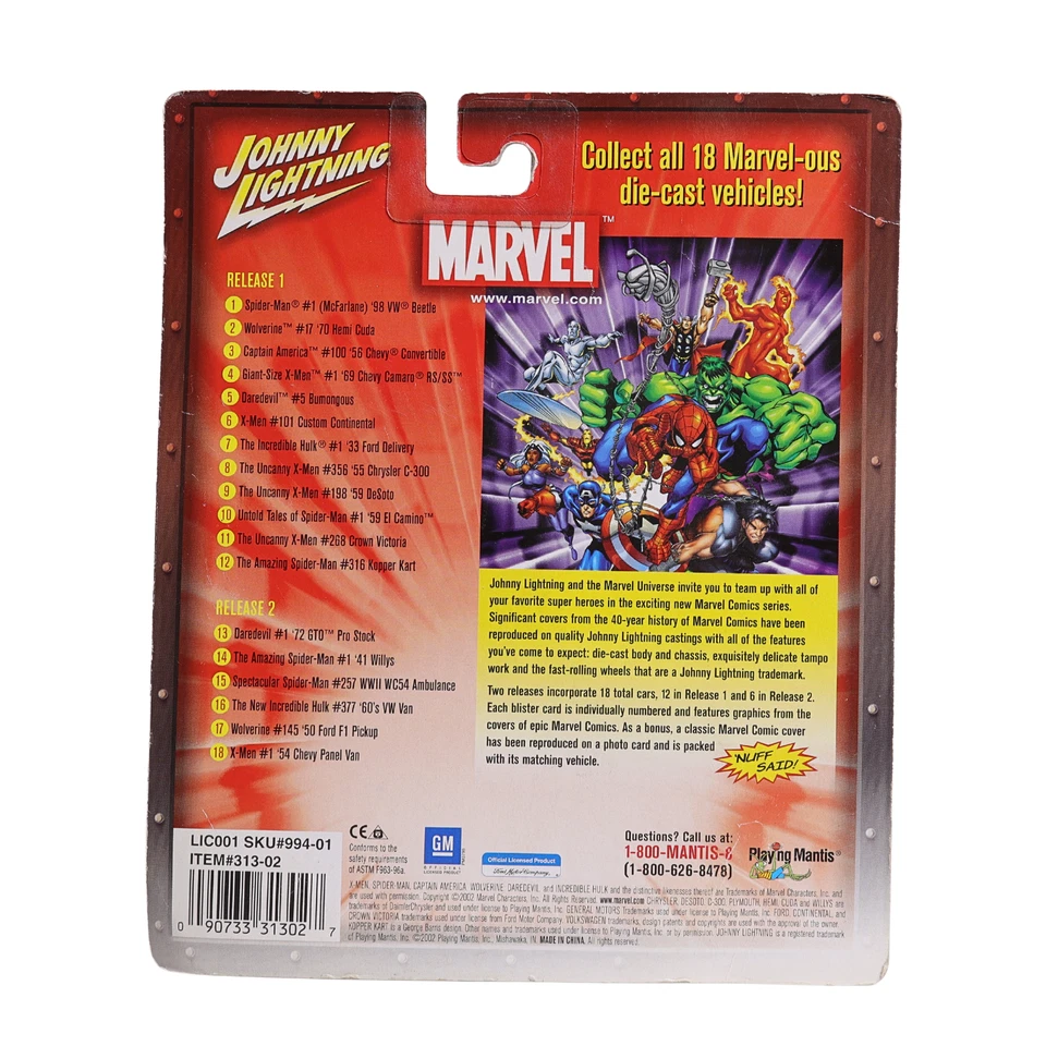 2002 Johnny Lightning Marvel Daredevil #5 Bumongous With Cover Card 1:64 On Card - Image 3 of 3