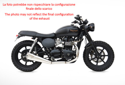 KOMPLETTER AUSPUFF ZARD SHORT VERGASER EDELSTAHL EURO3 TRIUMPH THRUXTON 900 2001-07