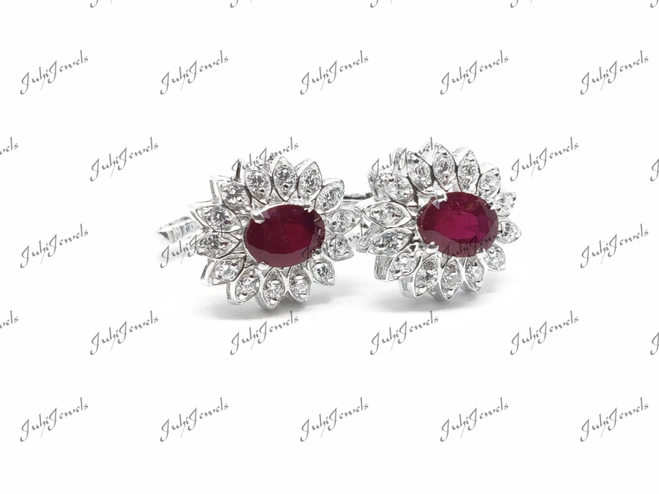 Ruby Engagement Cufflinks Natural Ruby Wedding Cufflinks 4 Ct Ruby Cufflinks - Image 4 of 4