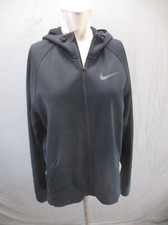 NIKE DRI-FIT Size L Mens BLK Full Zip Pocket Fleece Lined Athletic Jacket 727