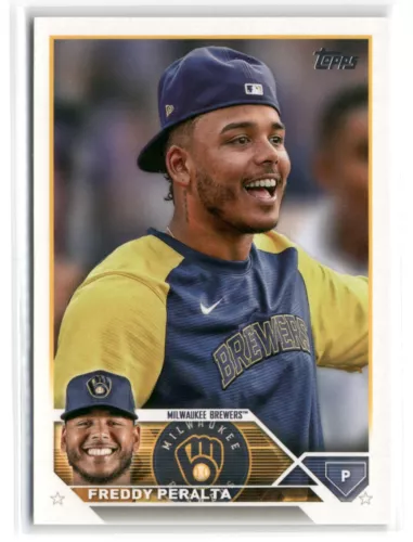 2023 Topps Golden Mirror Image Variation Freddy Peralta #353 Brewers SSP