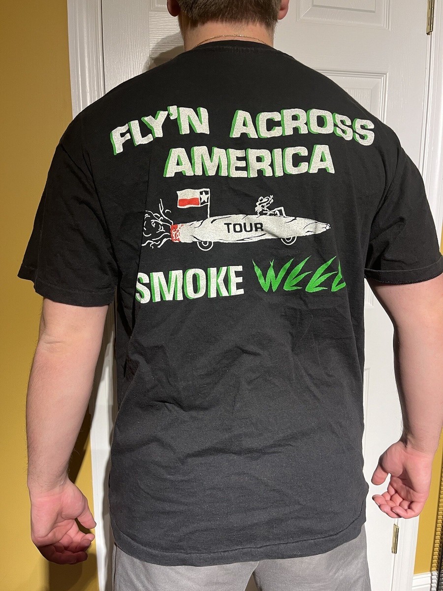 Vintage Pantera Smoke Weed Fly'n Across America Double Sided