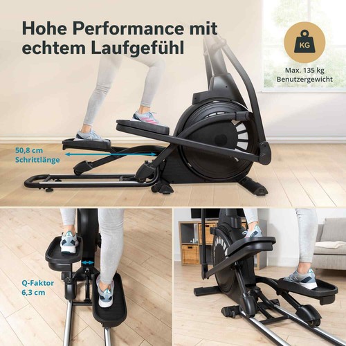 Skandika Crosstrainer Carbon P23 Ellipsentrainer klappbar 23 Programme Neu - Bild 2 von 7