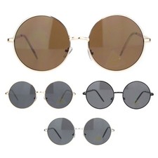 Hippie Round Circle Clear Lens Metal Rim Pimpy Sunglasses