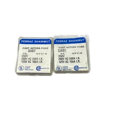 NEW IN BOX LOT of 10 Ferraz Shawmut 7A 250V Fast Acting Fuse GAB7