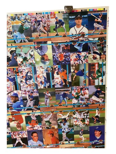 Vintage Lots Of (4) 1991 Topps Uncut Sheet Of Baseball Cards 30.5”X 40” - Bild 3 von 23