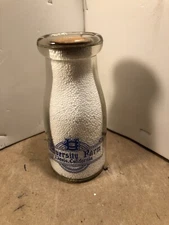 University Farm Dairy  half pint milk bottle, Davis, California