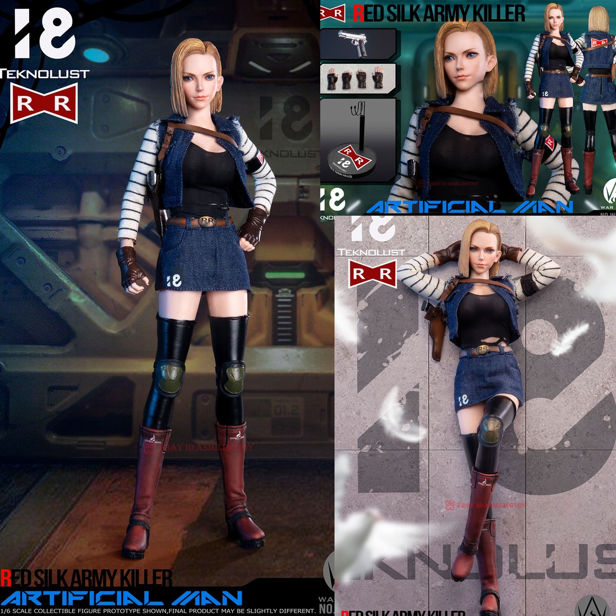 WAR STORY TOYS 1/6 WS016 A Red Silk Army Killer Android 18