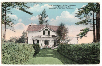 c1910 PC: Bell Homestead, Tutela Heights near Brantford, ON, Canada