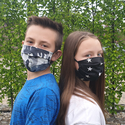 KinderMaske MundMaske NoseMaske Mundschutz Gesichtsmaske für Kinder Sterne Dinos