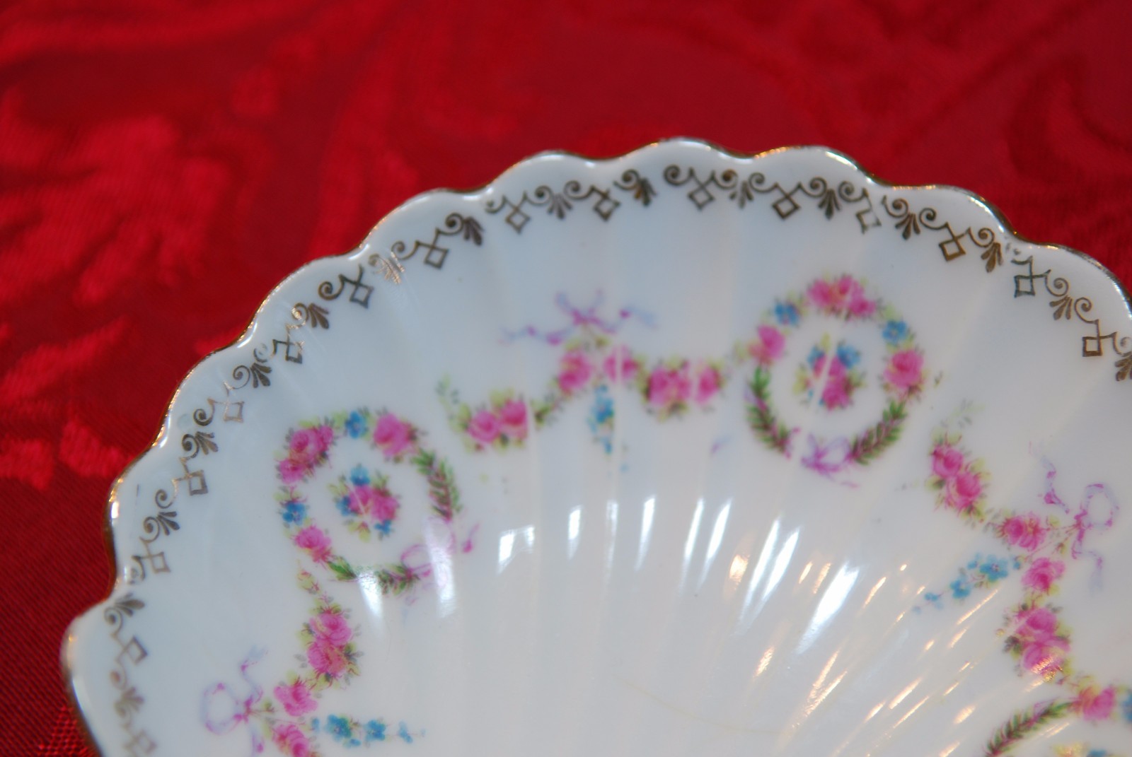 Vintage Beyer and Bock Prussia Porcelain Sea Shell Rose Gold Gilt ...