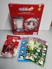 Creatology Christmas Wall Decor Craft DIY Kit Snowman w LED Santa & 4pks Sticker