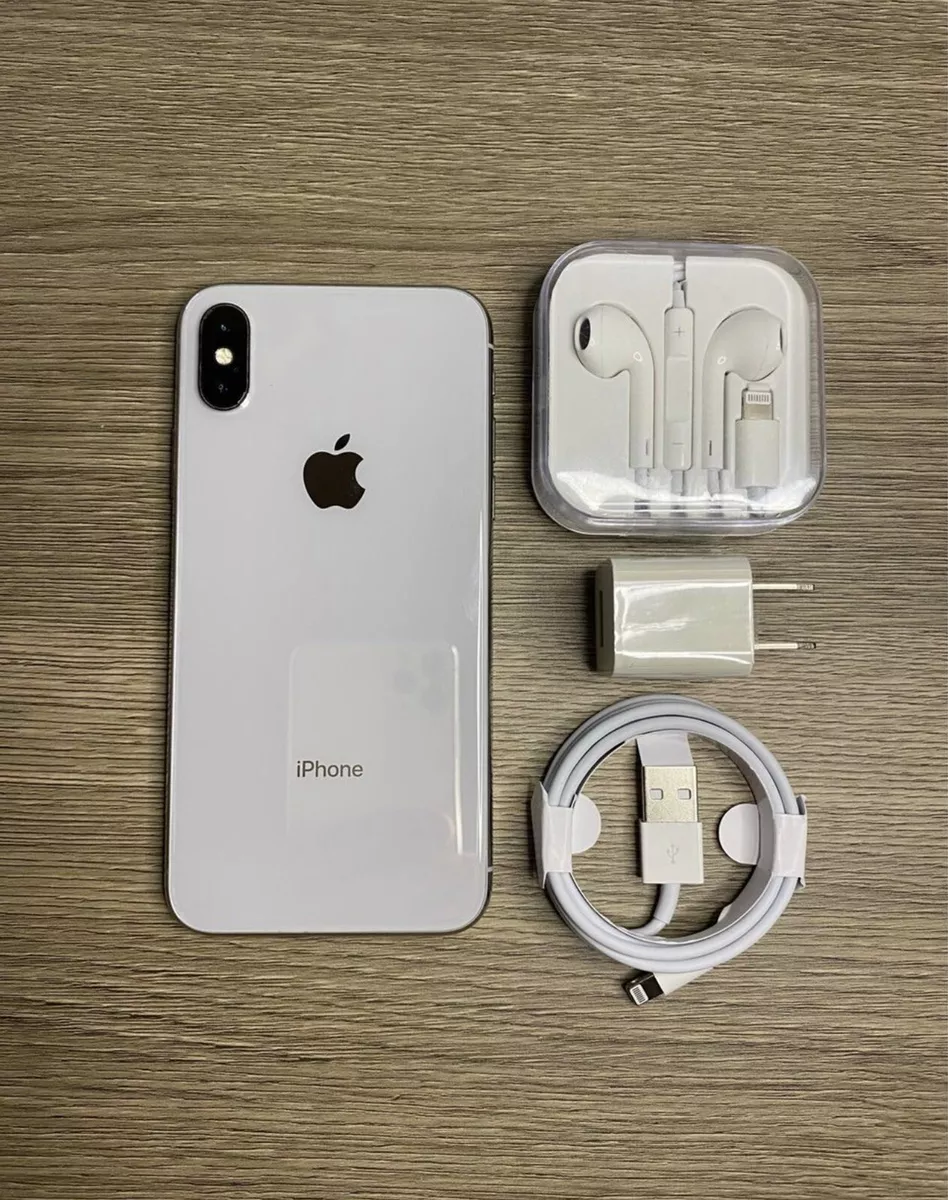 Apple iPhone X - 64GB - Silver (Unlocked) A1865 (CDMA + GSM