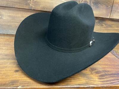 Genuine 100% Felt Fine Wool Western Hat Black Nevada-0613 | eBay display picture 2