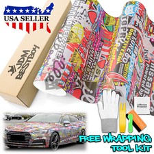 Sticker Bomb Vinyl Wrap Decal Film Graffiti Cartoon Jdm Usdm Sheet Diy Il
