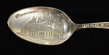 c1910 Illinois Sterling Souvenir Spoon University Of Chicago - Shepard Mfg Co. 