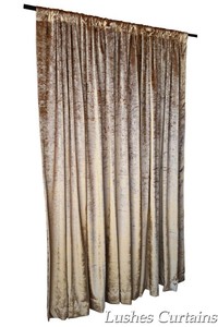 Gold 144 inch H Velvet Curtain Long Panel High Ceiling Window Treatment