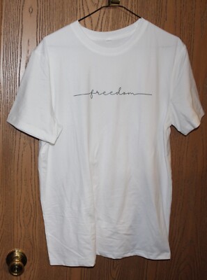 T-Shirt with ''Freedom'' across Chest - Women's Size M