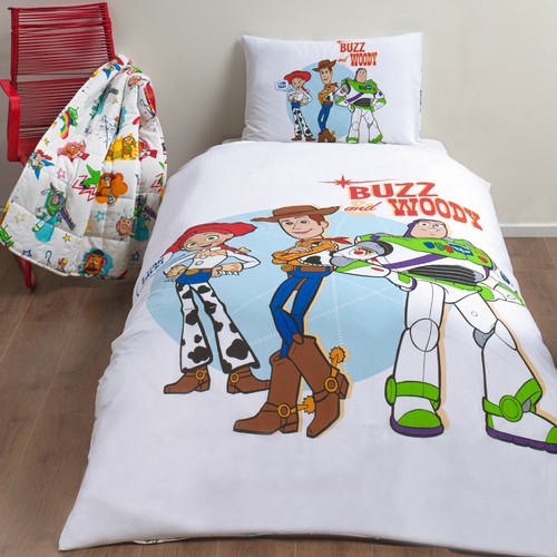 Disney Official Toy Story Reversible Single Duvet Set 100 Pure Cotton