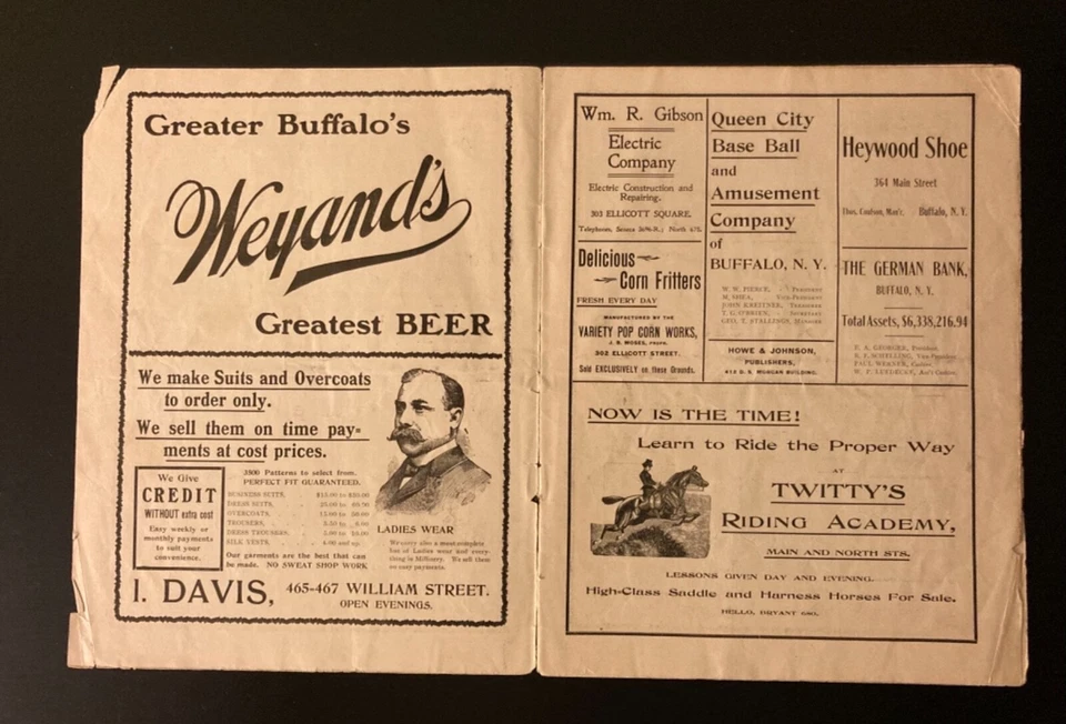 Early 1900's Buffalo Bisons Baseball Program - George Stallings Manager - Image 3 of 4