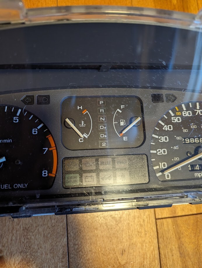 199091 Honda CRX Civic EF Wagon instrument gauge cluster Tach Auto OEM