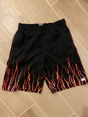 Vintage NIKE Red Flame Fire Lightning Shorts / Swim Trunks XL - 90’s - Picture 1 of 4