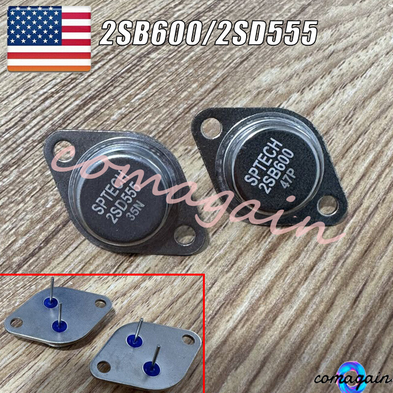 Transistores Nec To-3 Par De Transistores NEC 2SB600 2SD555 - 200V 15A 200W, Tipo TO-3, Originales Nuevos Componentes Electr&oacute;nicos Originales