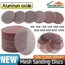 5 Inch 125mm Mesh Abrasive Sanding Discs 80 100 120 150 - 1000 Grit Sandpaper