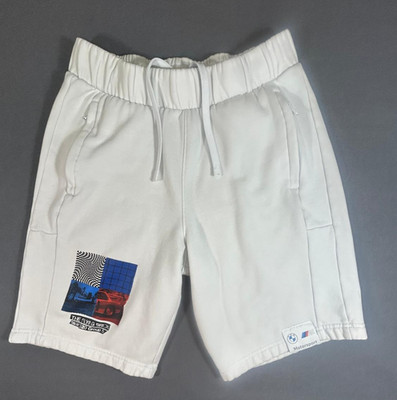 Puma BMW Men's Shorts  Motorsport  Graphic  White Cotton Blend  Size M