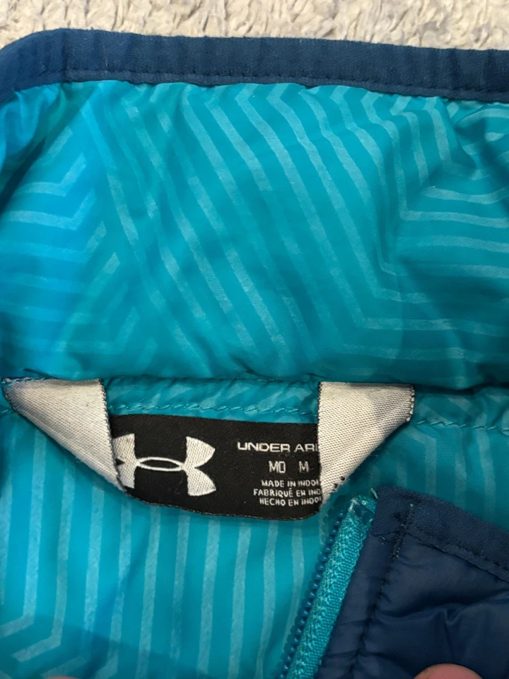 Jaqueta Under Armour Masculina Média Azul Tempestade ColdGear Escudo Infravermelho Inverno Quente - Imagem 2 de 4