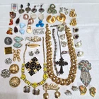 Vintage Costume Jewelry Lot Mixed Necklaces Bracelets Earrings =1