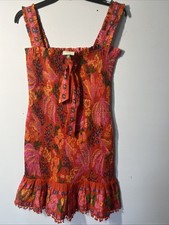 Farm Rio Dress “Spring Bananna’s” Body Contour Mini Dress- Stretch New W/O Tag