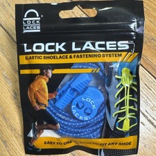 Lock Laces Elastic Shoelace  Fastening System Royal Blue New/Sealed