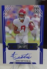 2022 Leaf Draft Autographs John Metchie III #BA-JM1 Blue (AU, RC) Alabama 