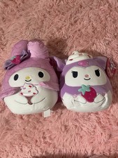 Sanrio Squishmallows Valentine Set My Melody Kuromi 7-8 Plush Pair NWT Jazwares