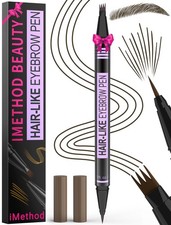 Eyebrow Pen - Eyebrow Pencil Magic 2-in-1 Eye Brow Pencils for Women with 4-F...