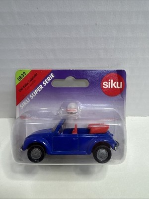 Siku Super Serie 0839 VW Kafer Cabriolet Convertible Diecast Car Blue and Red