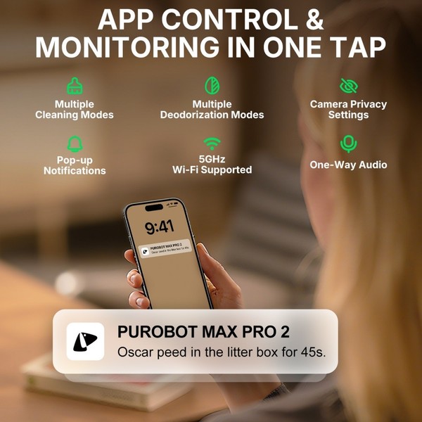 Bandeja Sanitaria Autolimpiable para Gato PETKIT MAX PRO 2, Control por App 2