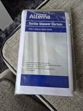 Alterna Textile Shower Curtain White 1800 x 1800mm  Brand New