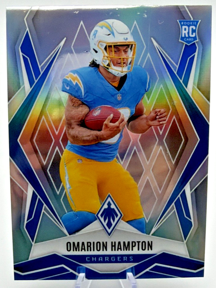 2025 Panini Phoenix NFL Omarion Hampton #192 Silver Holo RC Chargers