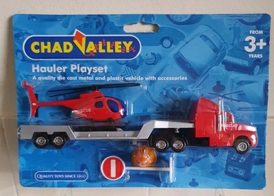 CHAD VALLEY/MAISTO HAULER SPIELSET RETTUNGSTRANSPORTER & HUBSCHRAUBER NEU VERSIEGELT NEUWERTIG IN VERPACKUNG