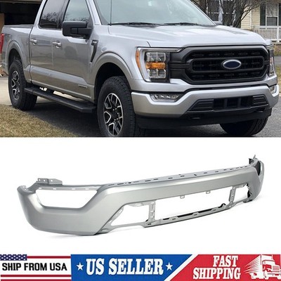 For 2021-23 Ford F-150 F150 Iconic Silver Front Bumper Face Bar W/o Sensor Hole