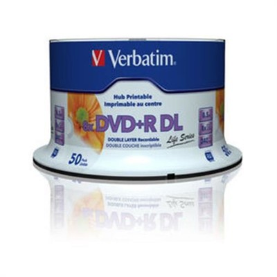 50x Verbatim DVD+R DL Double Layer Rohlinge 8,5GB 8x Schreiben bedruckbar