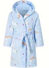 Cute Long Sleeve Hooded Bathrobe Toddler Girls