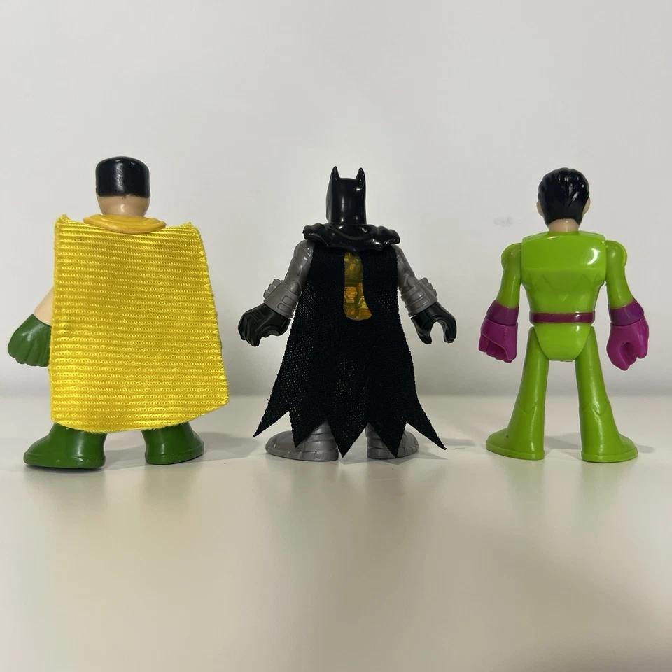 Lote de 3 figuras Fisher Price Imaginext DC Super Friends Batman Robin Riddler Foto 2 de 2
