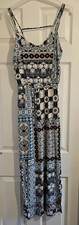 Warehouse Women's Maxi Dress UK 6 Boho Geometric Print Sleeveless Summer Holiday