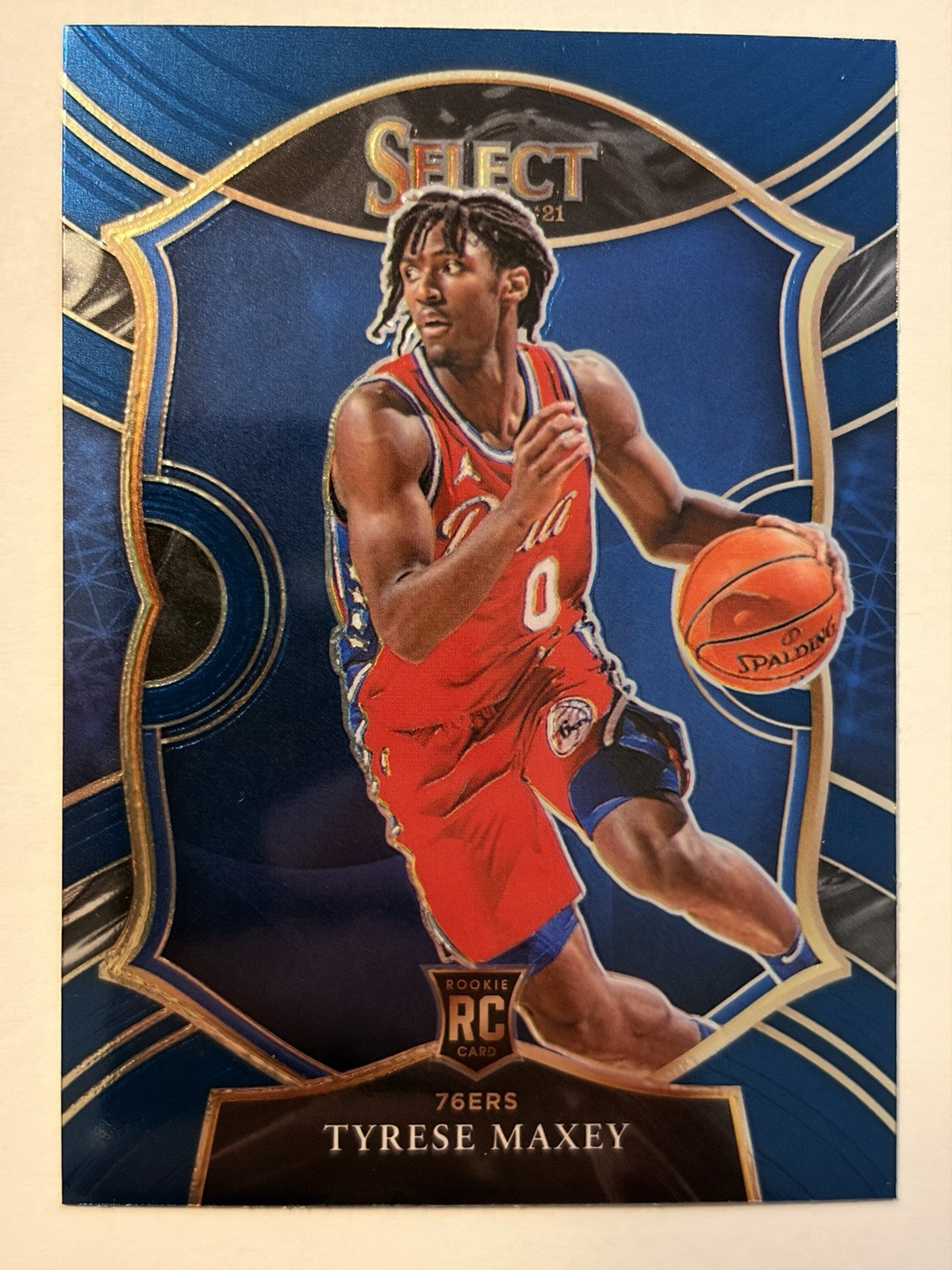 2020-21 Panini Select - Concourse Tyrese Maxey #81 Blue Prizm (RC) 76ers